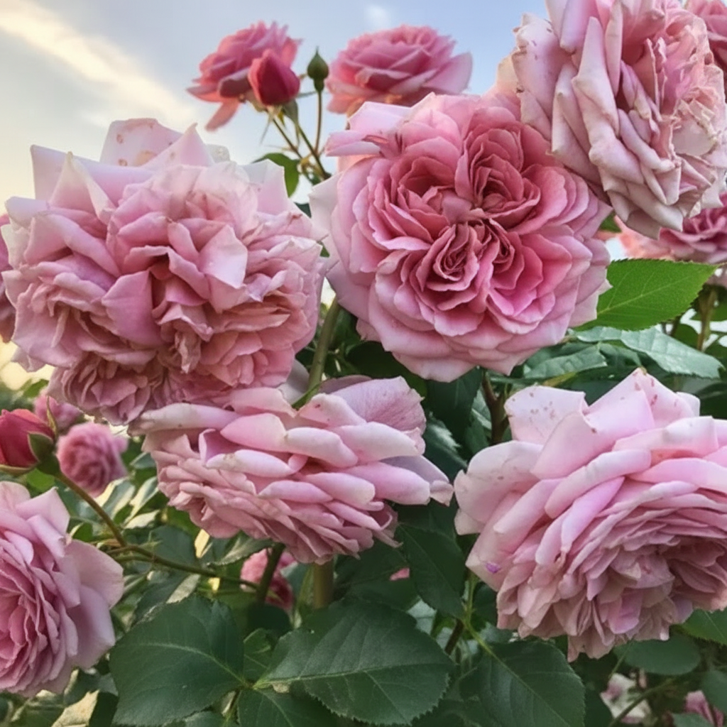 Роза плетистая теневыносливая Французское платье