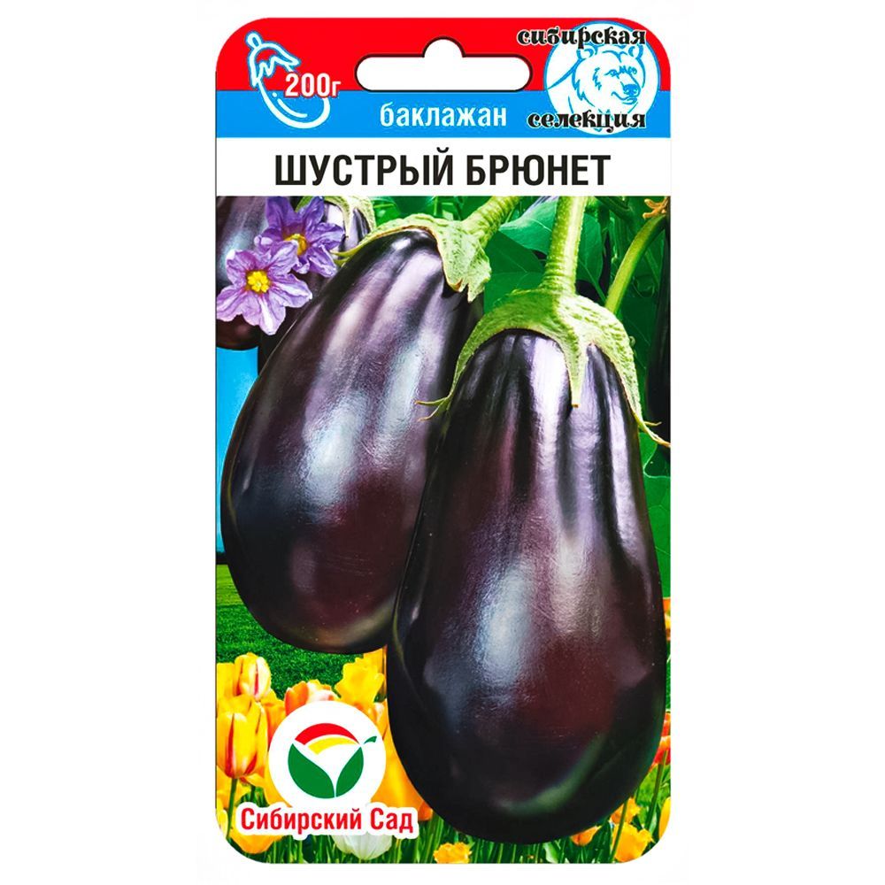 

Баклажан Шустрый брюнет Сибирский сад
