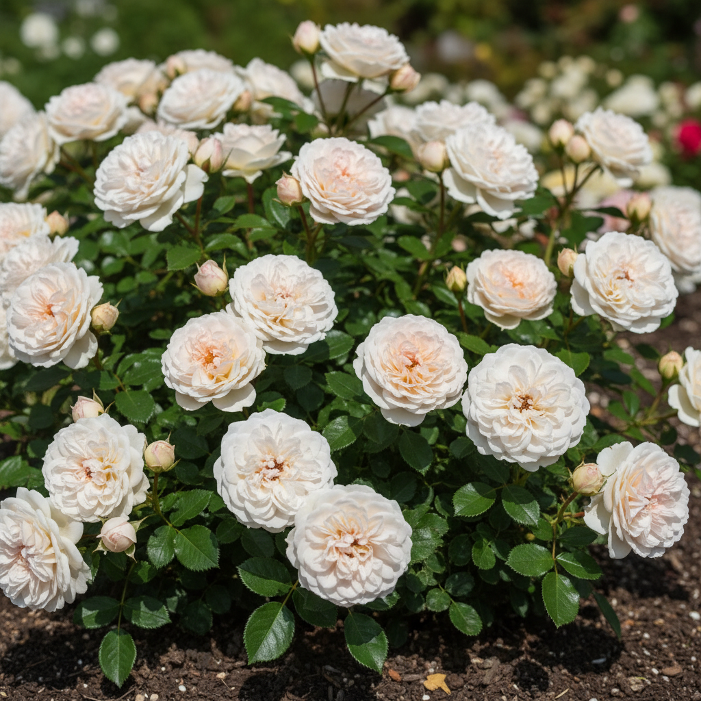 Роза почвопокровная Нина Поулсен