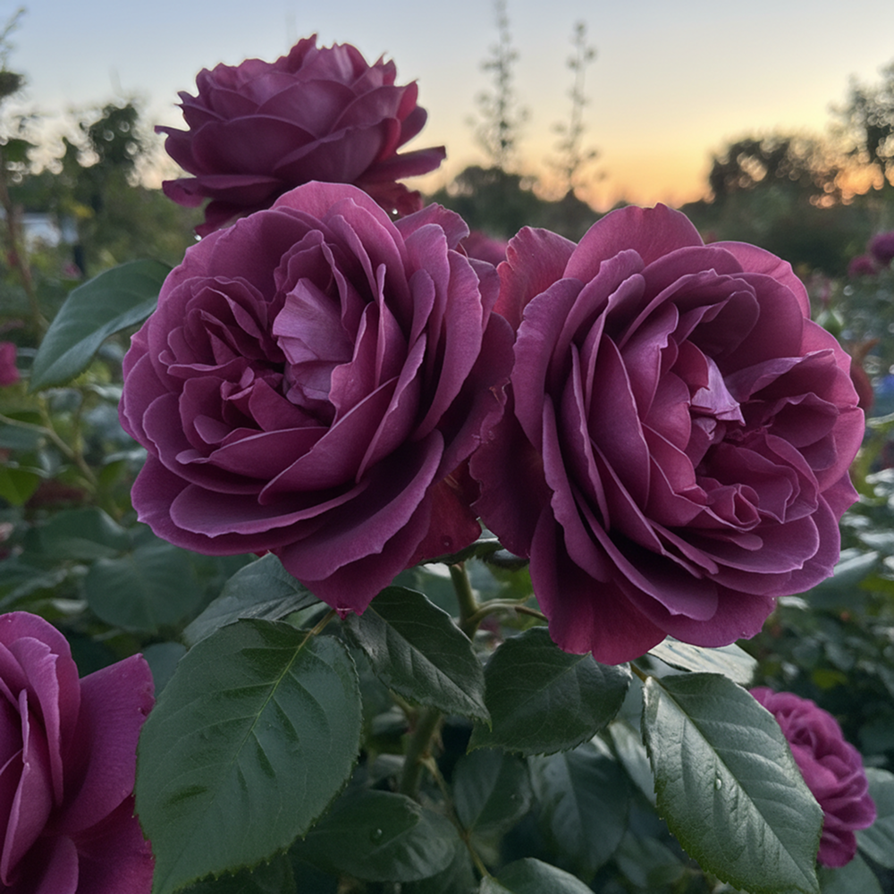 Роза флорибунда коллекционная Твайлайт Зоун