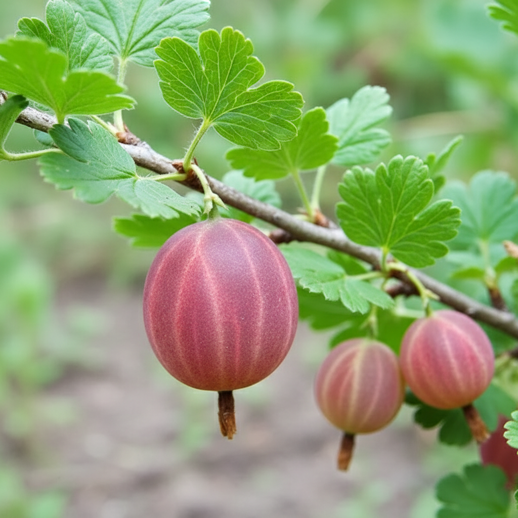 Крыжовник сладкий Уральский розовый