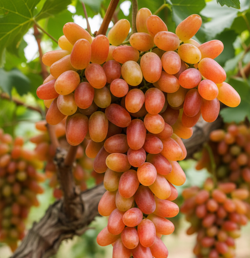 

Виноград с огромными гроздьями Сенсация