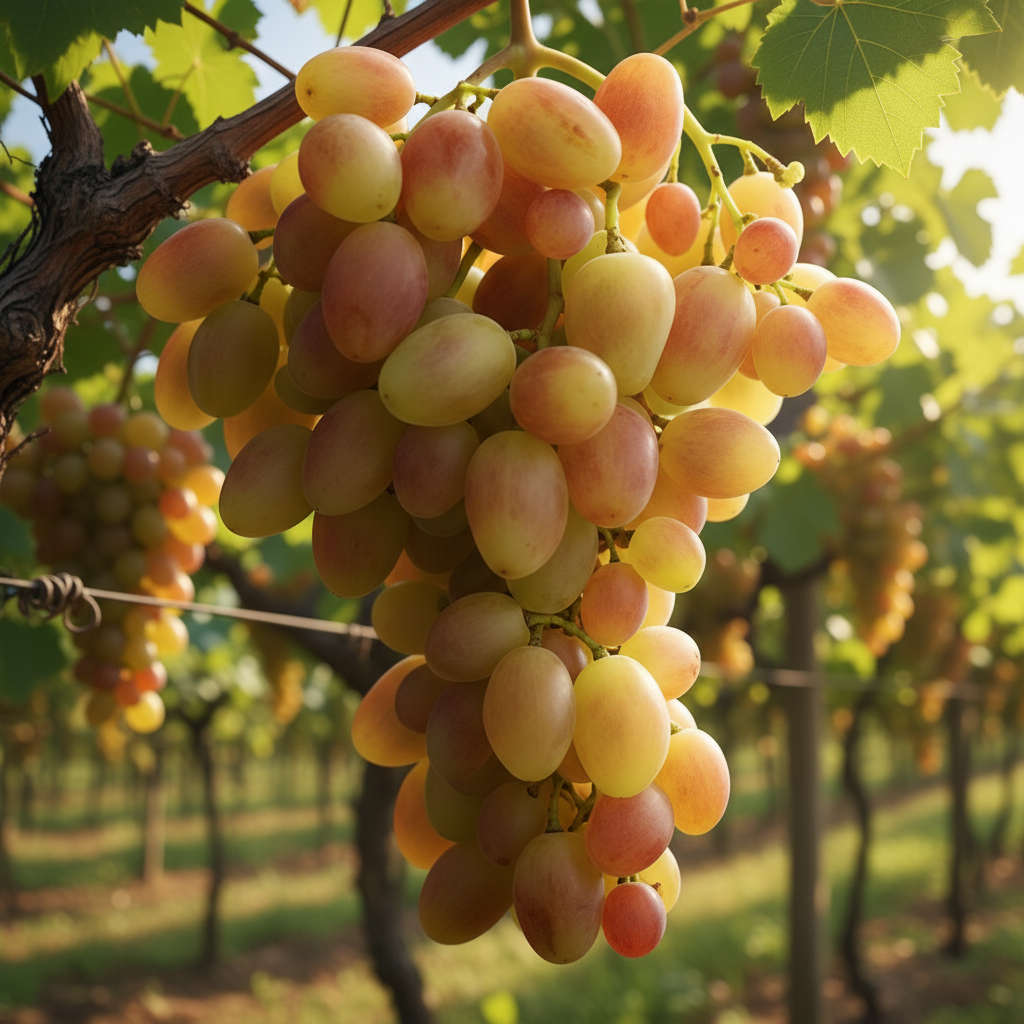 Виноград ранний сладкий Бийская роза № 1