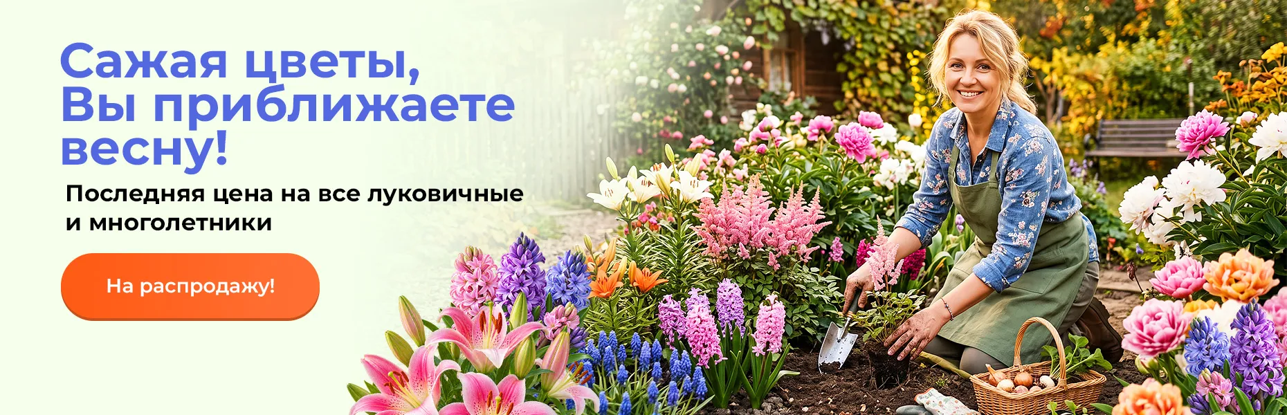 Сажая цветы, Вы приближаете весну! Последняя цена на все луковичные и многолетники