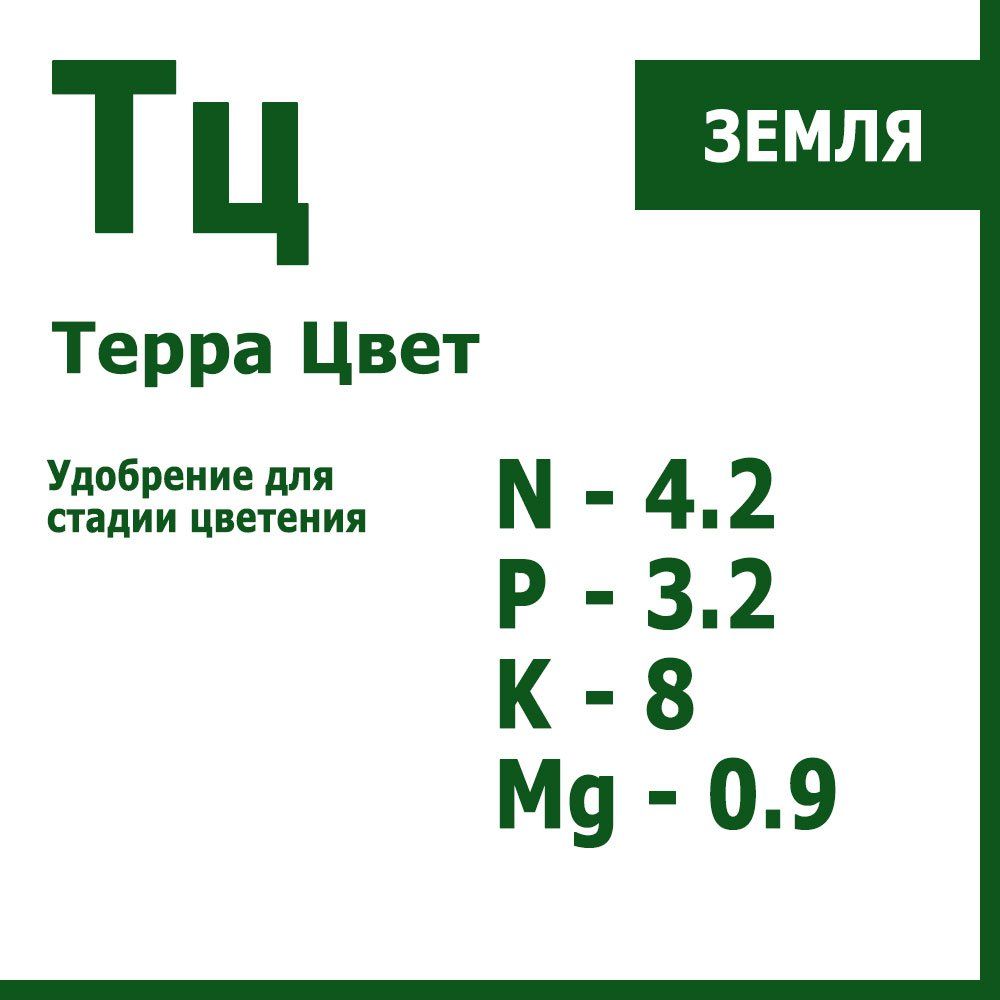 

Терра Цвет, органо-минеральное удобрение для стадии цветения 1 л