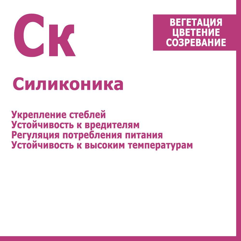 Силиконика, многофункциональная калийно-кремниевая добавка 500 мл