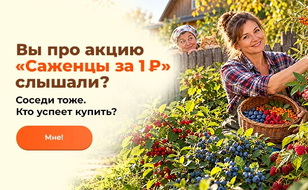 Вы про акцию «Саженцы за 1 рубль» слышали? Соседи тоже. Кто успеет купить?