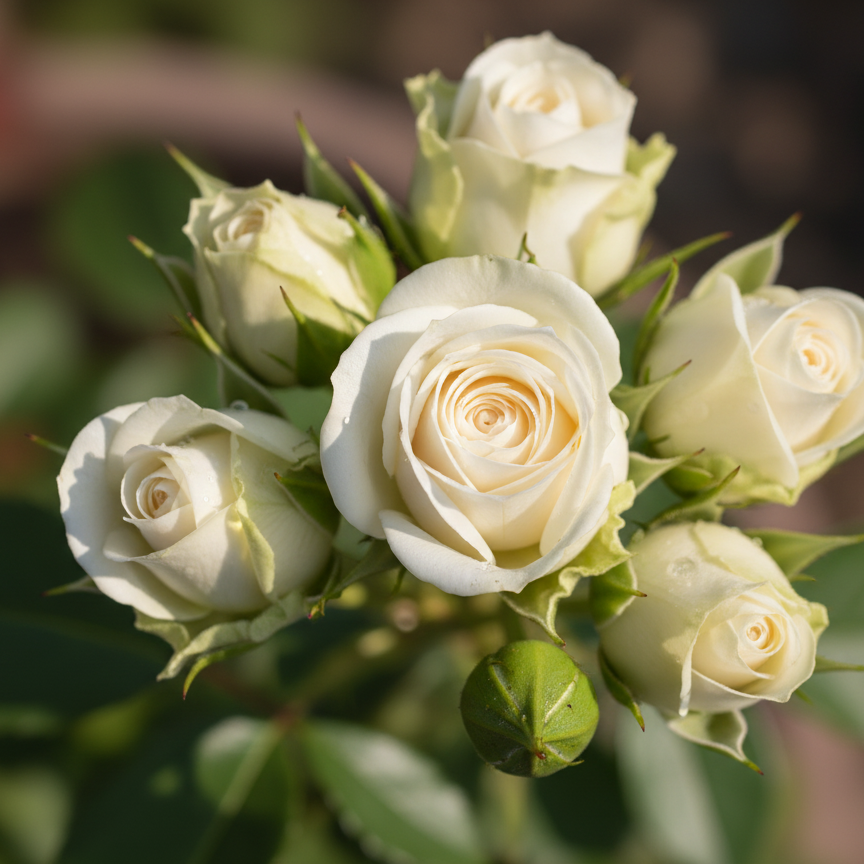 

Роза спрей Вайт Лидия