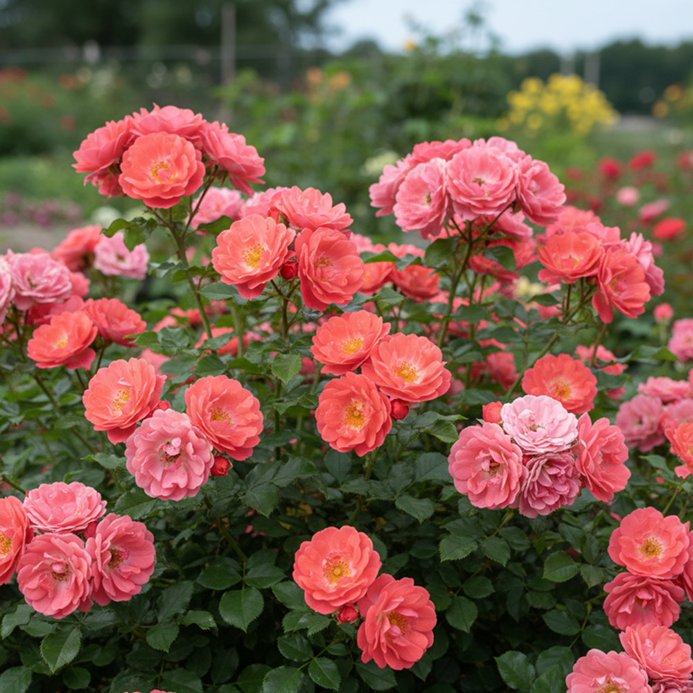 

Роза почвопокровная с непрерывным цветением Корал Дрифт