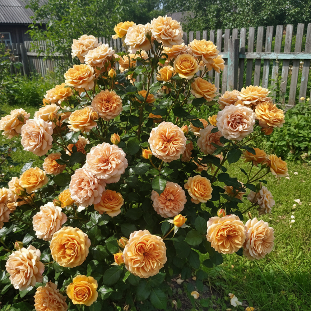 

Роза шраб обильноцветущая Карамелла