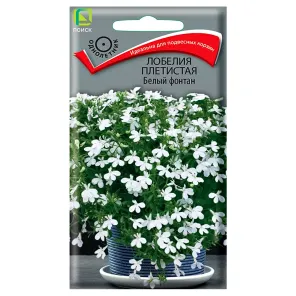 Лобелия плетистая Белый фонтан Поиск