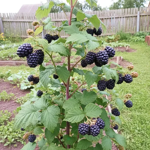 Малина ремонтантная черная Хебан (Блэк Полька)