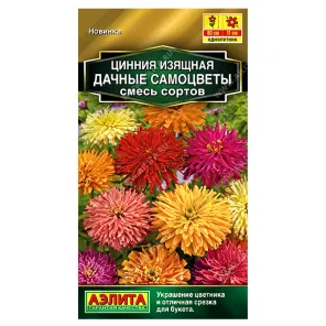 Цинния Дачные самоцветы, смесь окрасок Аэлита