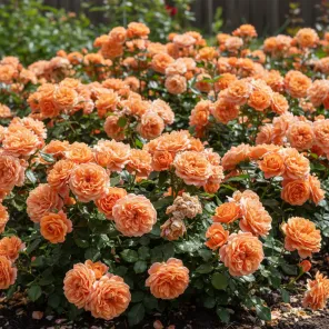 Роза почвопокровная Миниатюр Оранж