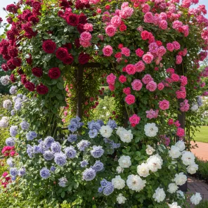 Сверхвыгода! Комплект плетистых роз "Цветут до самых морозов" из 4 сортов