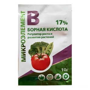 Борная кислота, для роста и развития растений 10 г