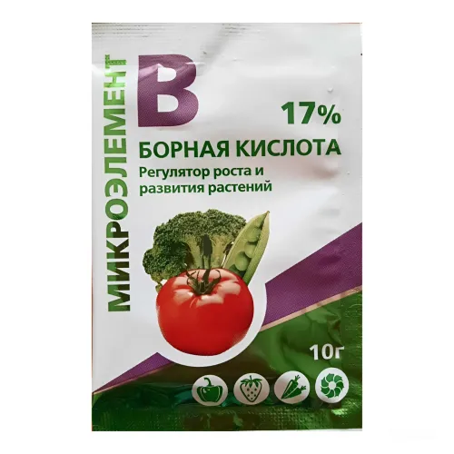 Борная кислота, для роста и развития растений 10 г
